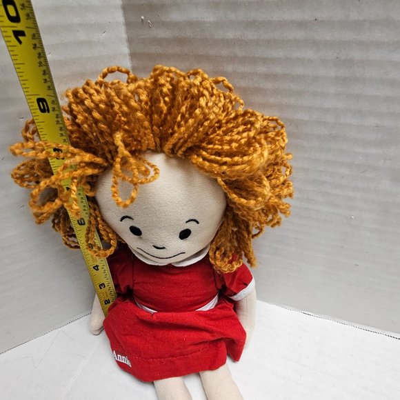 Raggedy Doll The Musical Annie Soft Plush Orange Yarn Hair Red Dress 15" - Picture 10 of 10